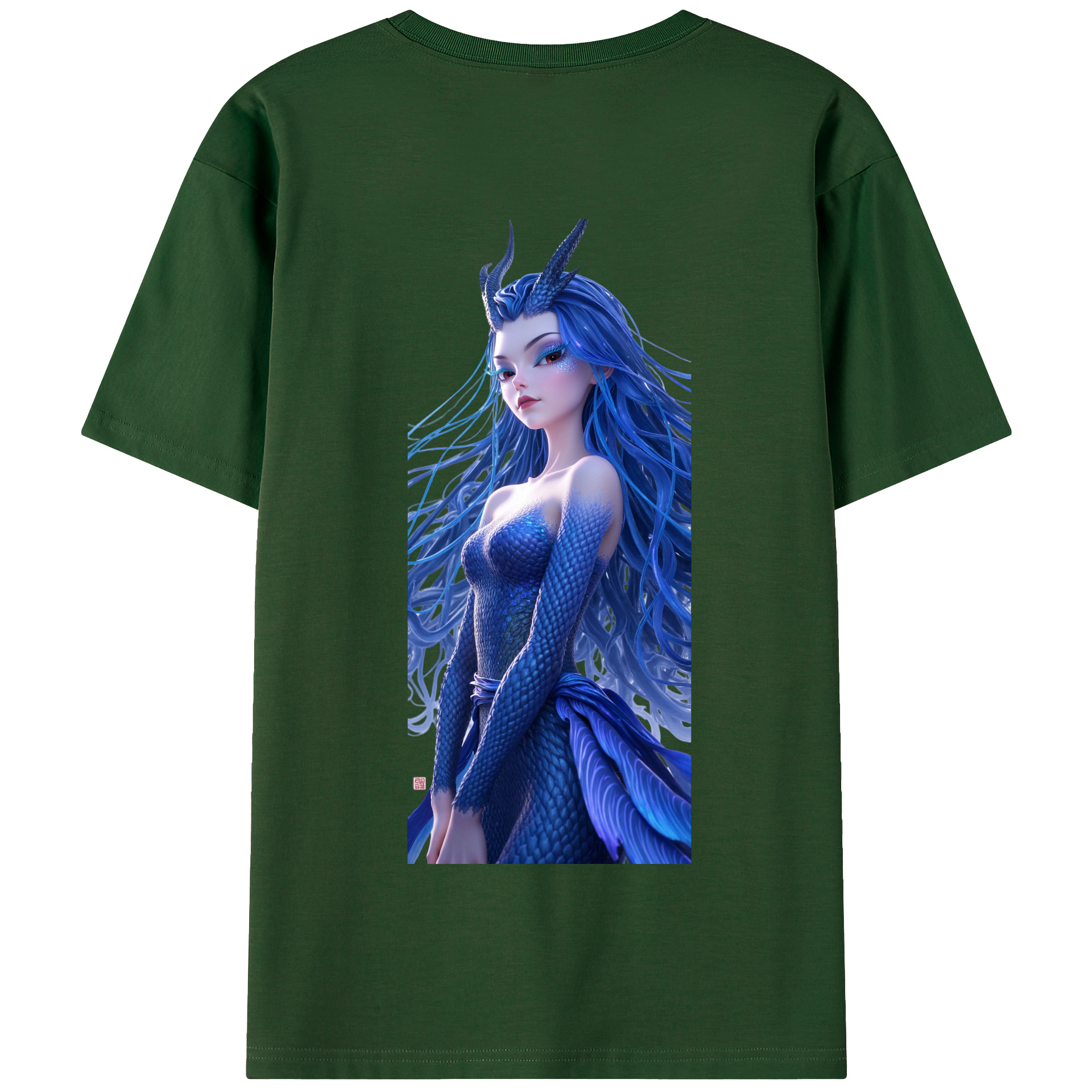 （画像用） Ne Zha 2 ナタ 魔童の大暴れ 綿100％半袖Tシャツ（背面プリント）